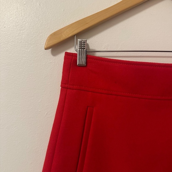 J. Crew Wool Red Mini Skirt with Pockets | Size 6 - Picture 5 of 10